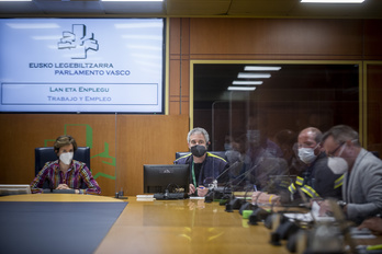 Los representantes de Tubacex han comparecido ante la Comisión de Trabajo y Empleo. (Jaizki FONTANEDA / FOKU)