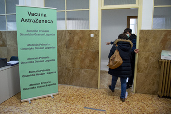 Punto de vacunación en Nafarroa. (Iñigo URIZ / FOKU)
