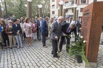 Un homenaje em Gasteiz a las víctimas del franquismo, en el año 2019. (Juanan RUIZ / FOKU)