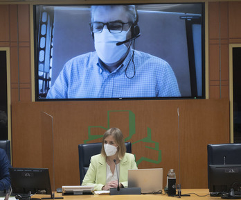 Comparecencia de José María Arteagoitia este viernes en el Parlamento de Gasteiz. (EUSKO LEGEBILTZARRA)