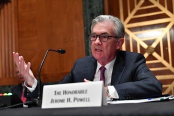 El presidente de la Reserva Federal de EEUU, Jerome Powell. (Nicholas KAMM | AFP)