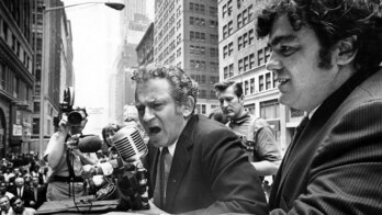 Norman Mailer en su atípica campaña como candidato a la alcaldía de Nueva York en 1969.