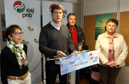 Jean Tellechea secrétaire d’EAJ-PNB croit à « la capacité des Basques à faire le Pays Basque ». (Archive) 