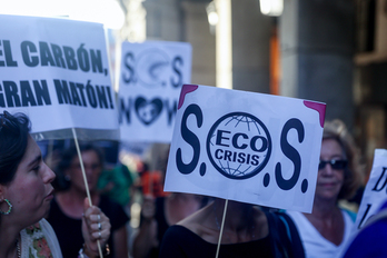 Movilización para reclamar medidas contra el calentamiento global en Madrid en septiembre.