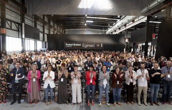 Imagen de archivo de la primera Conferencia Municipalista de EH Bildu, celebrada en Iruñea en 2022.