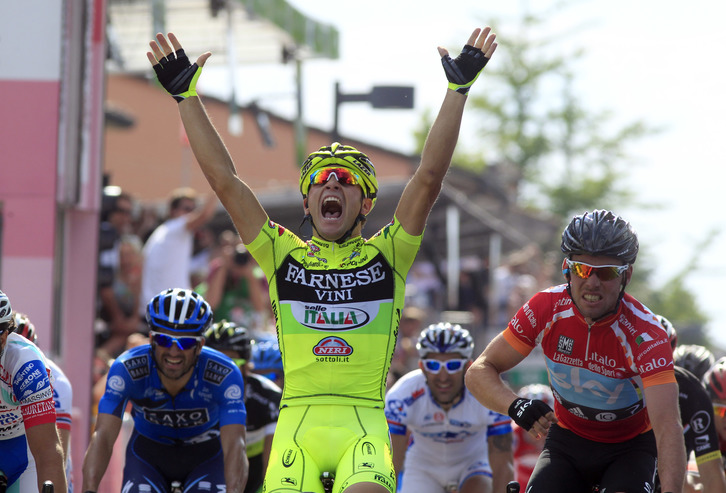 Guardini, a su llegada a meta. (Luk BENIES/AFP)