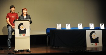 Acto de presentación de las conclusiones del debate interno de EPPK. (Jon HERNAEZ / ARGAZKI PRESS)
