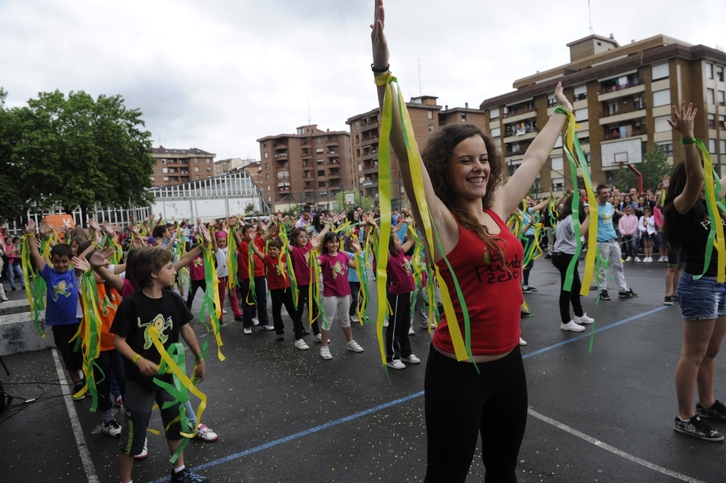 Ibilaldia ospatzen ari dira Trapagaranen. (ARGAZKI PRESS)