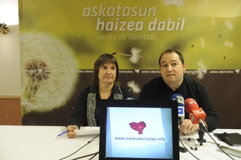 Ugarteburu y Barrena durante la rueda de prensa. (ARGAZKI PRESS)