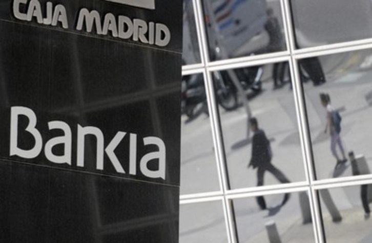 Imagen de la sede de Bankia en Madrid. (Dominique FAGET/AFP)