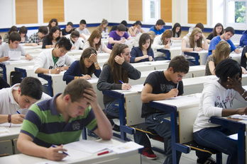 Ikasleak, selektibitatean, iaz Gasteizen. (Juanan RUIZ/ARGAZKI PRESS)