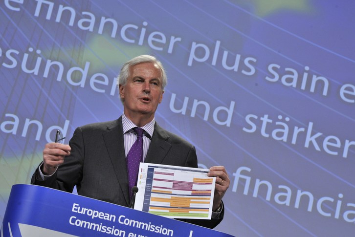 Michel Barnier presenta la propuesta de la Comisión Europea. (Georges GOBET/AFP)