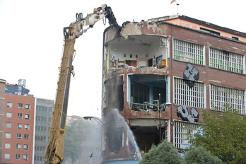 Imagen del derribo de Kukutza