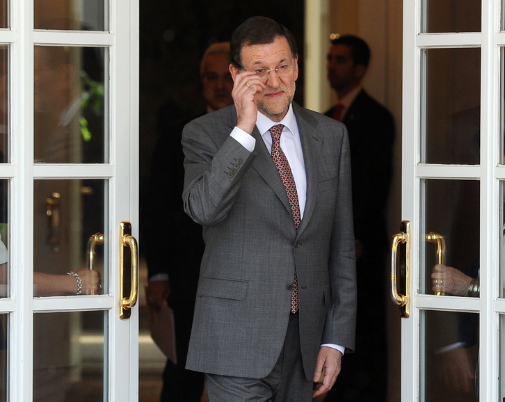 Mariano Rajoy, ayer en La Moncloa. (Dominique FAGET/AFP)