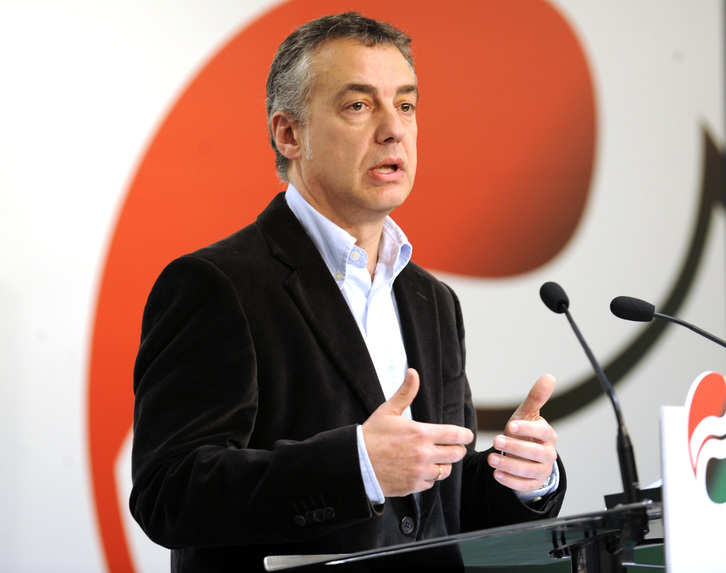 El presidente del EBB del PNV, Iñigo Urkullu, durante un acto de su partido. (Marisol RAMIREZ/ARGAZKI PRESS)