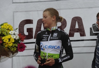 Villumsen, Urduñako podiumean. (ARGAZKI PRESS)