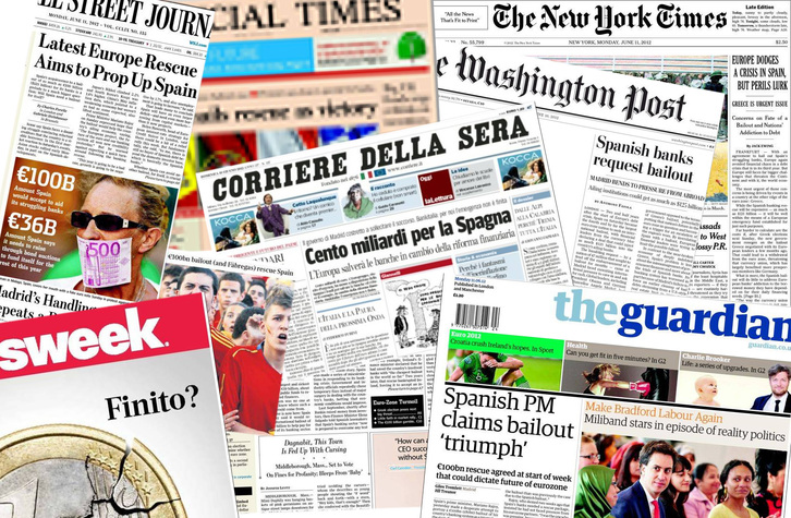 Portadas de diferentes medios internacionales durante los últimos días (NAIZ.INFO)