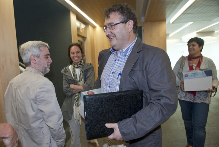 Juan Carlos Alduntzin presentó su plan de residuos el pasado 5 de junio en las JJGG. (Jon URBE/ARGAZKI PRESS)