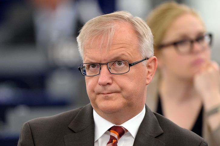 El vicepresidente económico de la Comisión Europea, Olli Rehn. (Frederick FLORIN/AFP PHOTO)