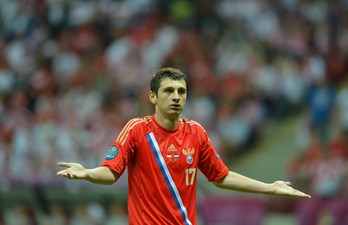 Dzagoev errusiarrak hiru gol egin ditu Eurokopan. (Gabriel BOUYS /AFP)