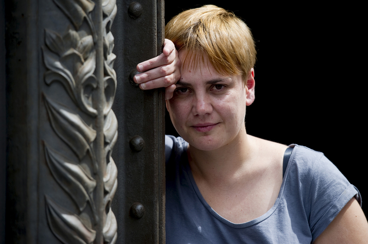 La secretaria general de LAB, Ainhoa Etxaide. (Luis JAUREGIALTZO/ARGAZKI PRESS)