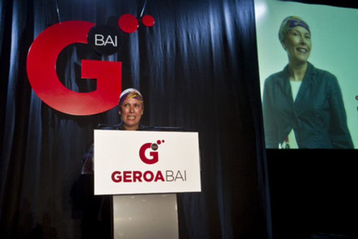 La candidata de Geroa Bai, Uxue Barkos, en una imagen de archivo. (Lander FDEZ. ARROYABE/ARGAZKI PRESS)