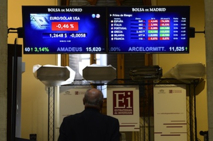 Imagen de la Bolsa de Madrid. (Javier SORIANO/AFP)