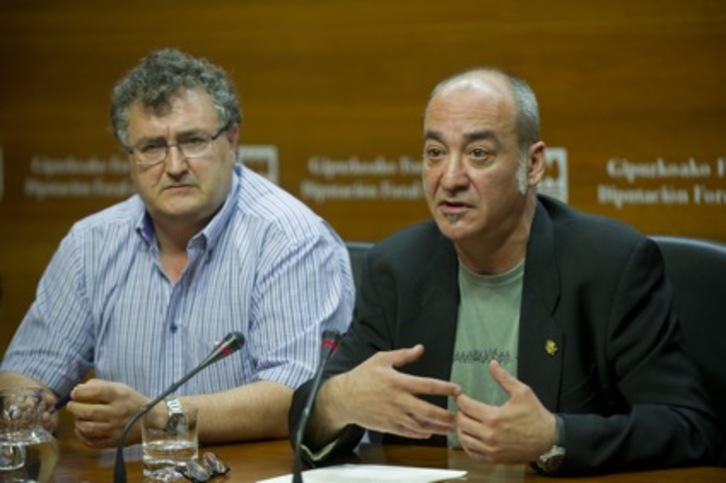 Juan Carlos Alduntzin y Martin Garitano, hoy. (Andoni CANELLADA/ARGAZKI PRESS)