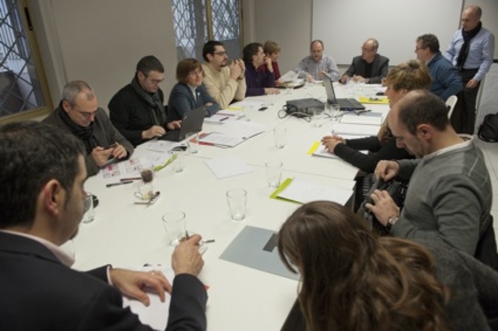 Última reunión del Consejo de Administración de Tabakalera, el pasado mes de febrero. (Gari GARAIALDE/ARGAZKI PRESS)