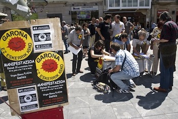 Acto de Araba sin Garoña en Gasteiz para pedir el cierre de Garoña. (Juanan RUIZ/ARGAZKI PRESS)