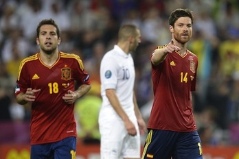 Xabi Alonsok egin ditu bi golak. (AFP)