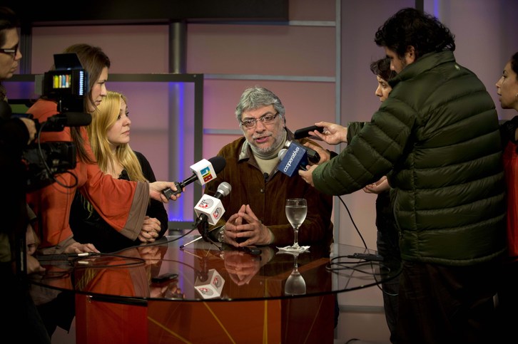 Fernando Lugo ha reaparecido en la televisión pública. (Pablo PORCIUNCULA /AFP)