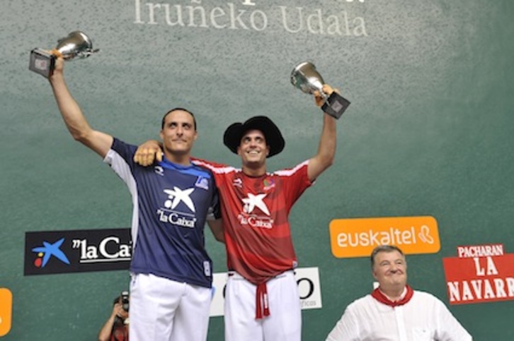 Martínez de Irujo y Bengoetxea, tras concluir el partido. (Idoia ZABALETA/ARGAZKI PRESS)