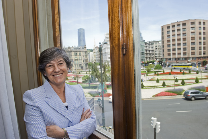 Laura Mintegi, candidata de EH Bildu. (Luis JAUREGIALTZO / ARGAZKI PRESS)