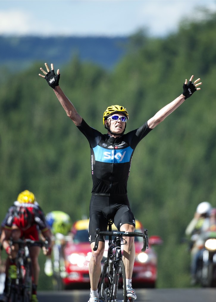 Froome ganó con facilidad a Evans y Wiggins. (Pascual PAVANI / AFP)