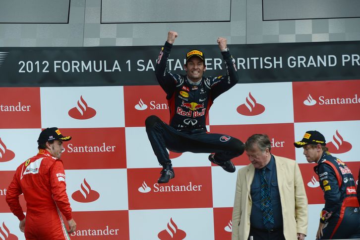 Webber celebra la victoria. (AFP)
