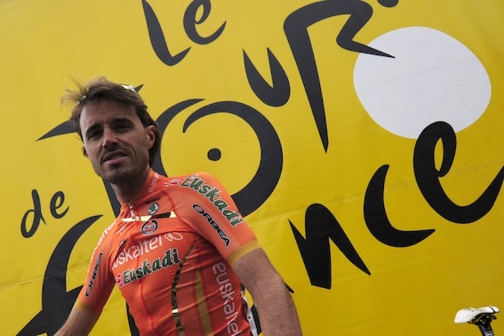 Samuel Sánchez, en una imagen tomada antes del inicio del Tour. (Lionel BONAVENTURE/AFP PHOTO)