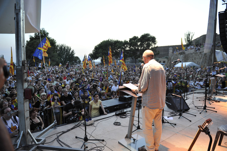 Lluis Llach en el inicio de la Marxa cap a la Independència. (ANC)