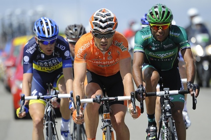 Pablo Urtasun, corredor del Euskaltel. (Lionel BONAVENTURE/AFP PHOTO)