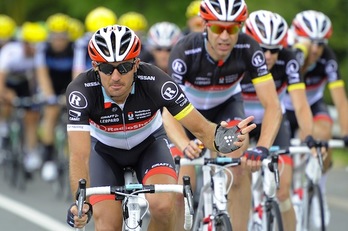 En primer plano, Haimar Zubeldia. (Lionel BONAVENTURE/AFP PHOTO)