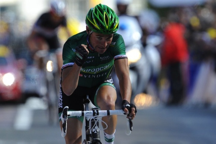 Thomas Voeckler fue el vencedor de la etapa. (Pascal PAVANI/AFP PHOTO)