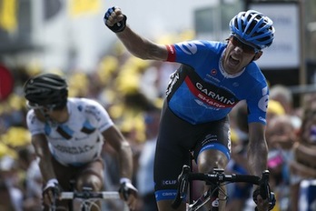 David Millar ha sido el ganador de la tercera etapa alpina del Tour. (Lionel BONAVENTURE/AFP)