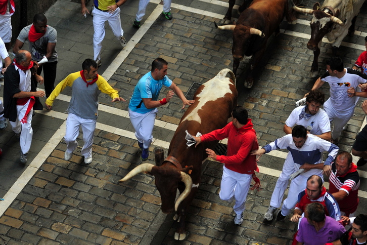 Último encierro de los Sanfermines. (Idoia ZABALETA / ARGAZKI PRESS)