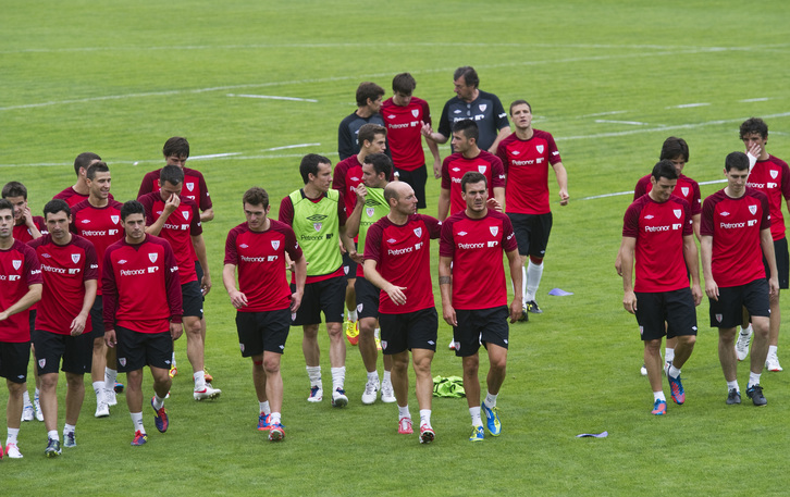 Entrenamiento de pretemporada del Athletic. (Luis JAUREGIALTZO / ARGAZKI PRESS)
