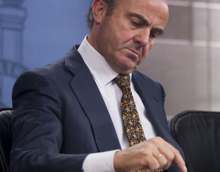 El ministro de Economía, Luis de Guindos, responsable de los Presupuestos más austeros de las últimas décadas (Jaime REINA/AFP PHOTO)