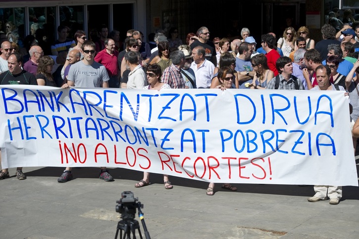 Concentración que se ha llevado a cabo en Iruñea. (Iñigo URIZ/ARGAZKI PRESS)