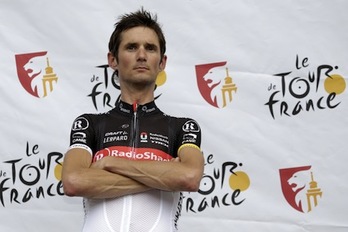 El ciclista luxemburgés Frank Schleck en una imagen de archivo. (Pascal PAVANI/AFP)