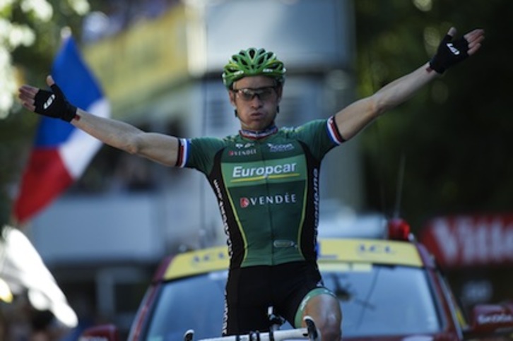 Thomas Voeckler Bagnèred de Luchoneko helmugan. (Lionel BONAVENTURE/AFP)