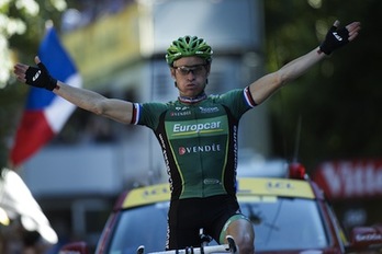 Thomas Voeckler Bagnèred de Luchoneko helmugan. (Lionel BONAVENTURE/AFP)