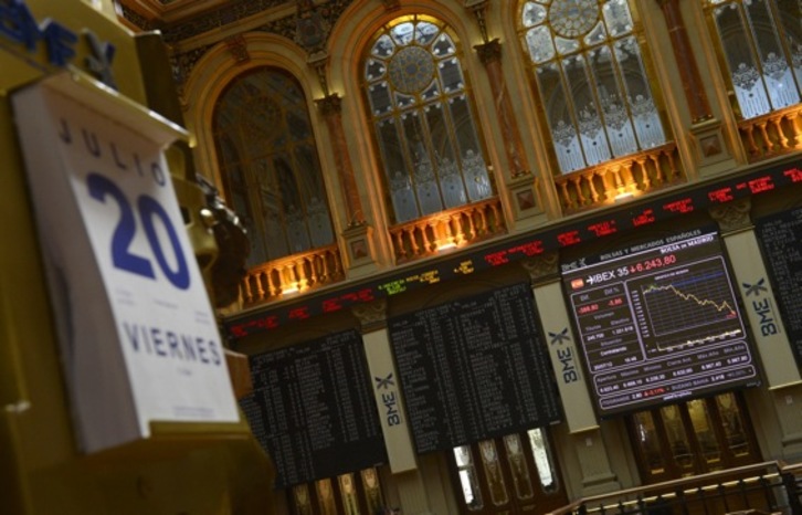 El Ibex 35 se ha hundido al cierre de la sesión de hoy. (Pierre-Philippe MARCOU/AFP)